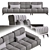 Modern Milan Brussel Sofa 3D model small image 3