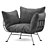 Modern Nest Armchair: Moooi's Stylish Comfort 3D model small image 3