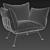 Modern Nest Armchair: Moooi's Stylish Comfort 3D model small image 4