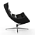 Modern Cocoon Leather Chair 3D model small image 2