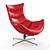 Modern Cocoon Leather Chair 3D model small image 6