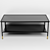 Modern Black Glass Coffee Table 3D model small image 2