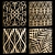 Square Decorative Panels Set 5 3D model small image 1