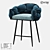 LoftDesign 30491 Metal and Faux Leather Bar Stool 3D model small image 1