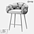 LoftDesign 30491 Metal and Faux Leather Bar Stool 3D model small image 2