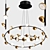 Elegant April Ring Pendant Light 3D model small image 1