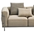 Contemporary Cassina LC3 3-Seater Sofa 3D model small image 2