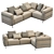 Contemporary Cassina LC3 3-Seater Sofa 3D model small image 6