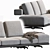 Luxury Wing Sofa: Flexform Elegance 3D model small image 3