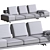 Luxury Wing Sofa: Flexform Elegance 3D model small image 4