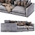 FLEXFORM Harper: Modern and Comfortable Sofa 3D model small image 3