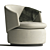 Modern Swivel Chair: Crescent Comfort 3D model small image 1