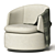 Modern Swivel Chair: Crescent Comfort 3D model small image 3