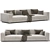 Luxurious Verzelloni Rubik Sofa: Double the Comfort. 3D model small image 1