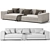 Luxurious Verzelloni Rubik Sofa: Double the Comfort. 3D model small image 2