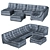 Modular Mare Sole Sofa 3D model small image 1