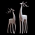 Elegant Deer Sculptures - 3D Max 2015 3D model small image 4