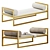 Golden Avenue Daybed: Stylish and Elegant 3D model small image 1
