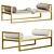 Golden Avenue Daybed: Stylish and Elegant 3D model small image 2