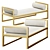 Golden Avenue Daybed: Stylish and Elegant 3D model small image 4