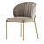 Elegant Shell Back Dining Chair 3D model small image 5