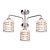 Modern Chrome Ceiling Chandelier 3D model small image 1