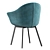 Quilda Blue Dining Chair: Modern Elegance for your Dining Space 3D model small image 3