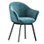 Quilda Blue Dining Chair: Modern Elegance for your Dining Space 3D model small image 4