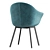 Quilda Blue Dining Chair: Modern Elegance for your Dining Space 3D model small image 5