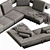 Elegant Wing Sofa - Flexform 3D model small image 4