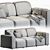 Sleek Sietl Xoff Sofa 3D model small image 4