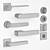 Elegant Olivari Door Handles 3D model small image 4