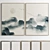 Elegant Set of 2 Painted Photo Frames 3D model small image 1