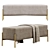 Ivor Upholstered Bench: Sophisticated and Stylish 3D model small image 1