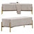 Ivor Upholstered Bench: Sophisticated and Stylish 3D model small image 2