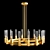 Golden Villa Pendant Chandelier 3D model small image 1