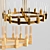 Golden Villa Pendant Chandelier 3D model small image 3