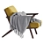 Estella Mid-Century Lounge Chair 3D model small image 5