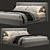 Modern West Elm Shelter Bed 3D model small image 1