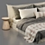 Luxurious Cozy Bed: Zara Home Linen Bedding & Bedhead 3D model small image 3