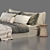 Luxurious Cozy Bed: Zara Home Linen Bedding & Bedhead 3D model small image 4