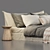 Luxurious Cozy Bed: Zara Home Linen Bedding & Bedhead 3D model small image 6