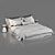 Luxurious Cozy Bed: Zara Home Linen Bedding & Bedhead 3D model small image 7