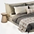 Luxurious Cozy Bed: Zara Home Linen Bedding & Bedhead 3D model small image 11