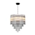 Elegant Chrome Ceiling Chandelier 3D model small image 1