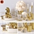 Golden Elegance: Decor Set 35 3D model small image 6