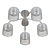 Sleek Chrome Ceiling Chandelier 3D model small image 4