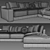 West Elm Dalton: Stylish and Versatile Sofa 3D model small image 4
