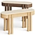 Oasis Oval Wood Console: Elegant & Functional 3D model small image 1