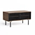 Walnut Wave TV Stand 3D model small image 2